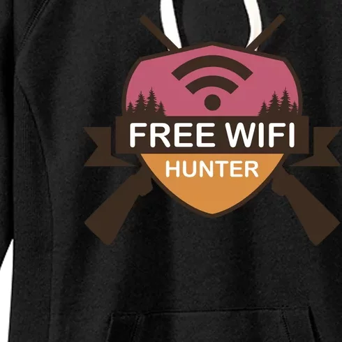 Free Wifi Hunter Women's Fleece Hoodie