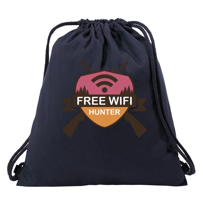 Free Wifi Hunter Drawstring Bag