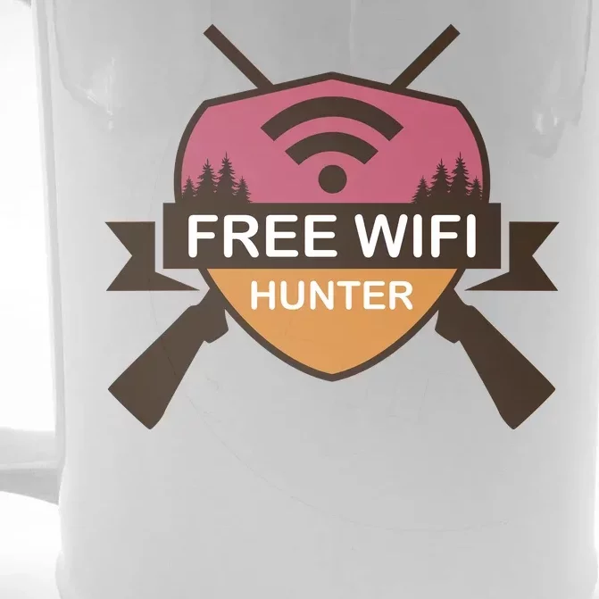 Free Wifi Hunter Front & Back Beer Stein