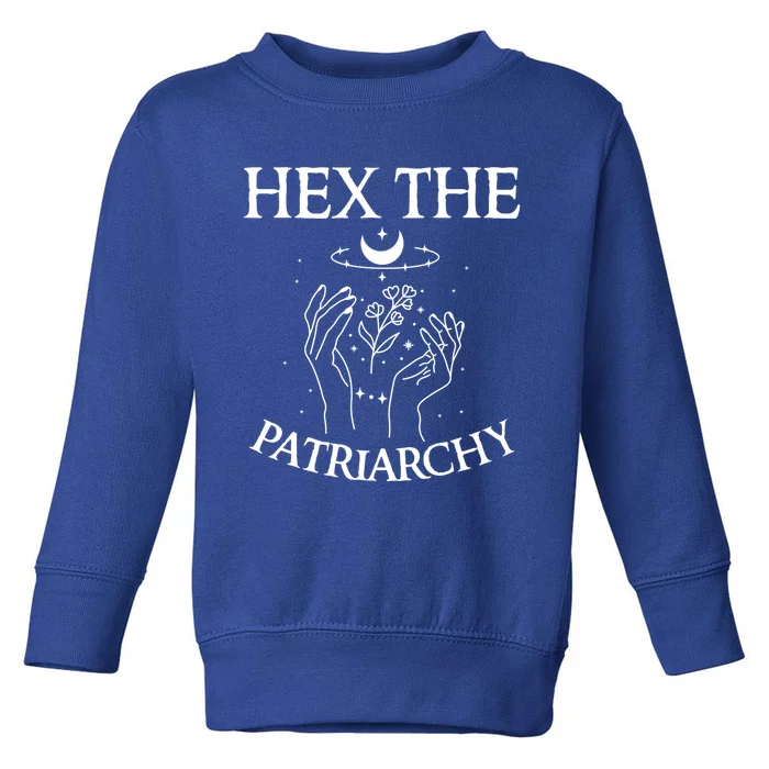 Feminist Witch Hex The Patriarchy Witchcraft Wiccan Gift Toddler Sweatshirt