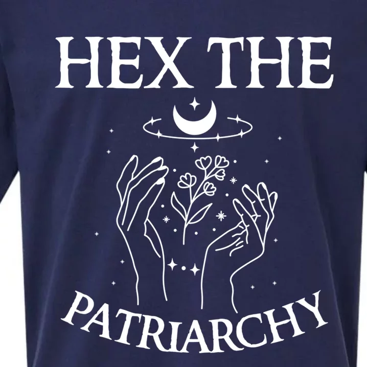 Feminist Witch Hex The Patriarchy Witchcraft Wiccan Gift Sueded Cloud Jersey T-Shirt