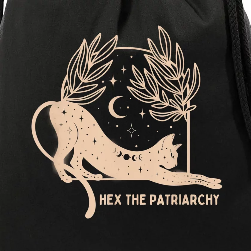 Feminist Witch, Hex The Patriarchy Drawstring Bag