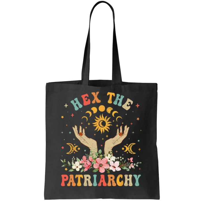 Feminist Witch Hex The Patriarchy Halloween Witch Vibes Tote Bag