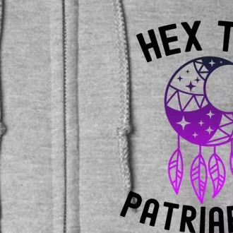 Feminist Witch Hex The Patriarchy Gift For Women Girls Meaningful Gift Full Zip Hoodie