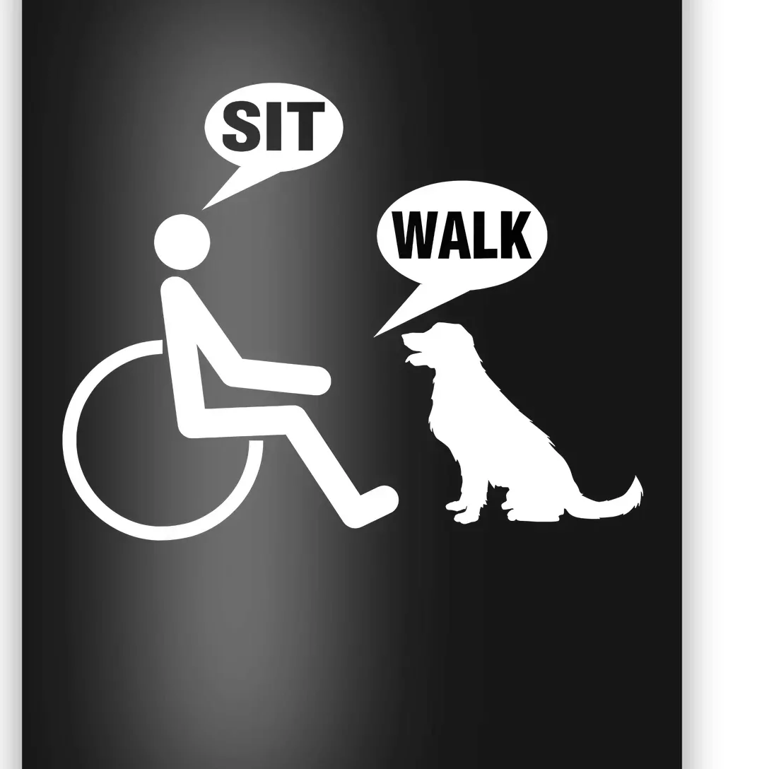 Funny Wheelchair Humor Joke For A Disability In A Wheelchair Poster