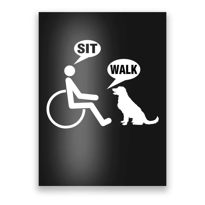 Funny Wheelchair Humor Joke For A Disability In A Wheelchair Poster