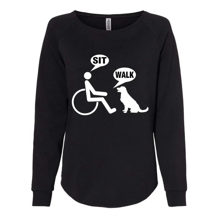 Funny Wheelchair Humor Joke For A Disability In A Wheelchair Womens California Wash Sweatshirt