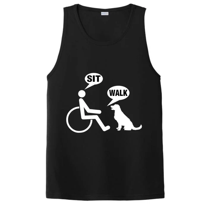 Funny Wheelchair Humor Joke For A Disability In A Wheelchair Performance Tank