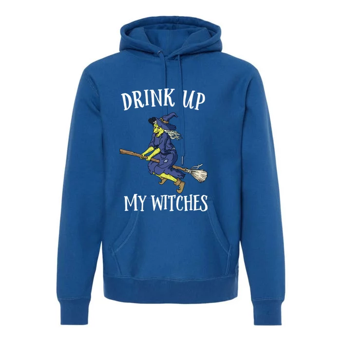 Funny Witch Halloween Design Up My Witches Ing Gift Premium Hoodie