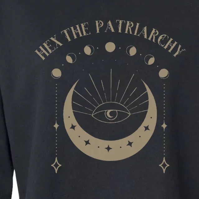 Feminist Witch Hex The Patriarchy Cropped Pullover Crew