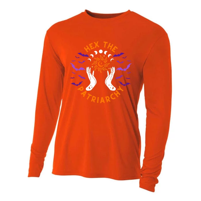 Feminist Witch Hex The Patriarchy Halloween Witch Vibes Great Gift Cooling Performance Long Sleeve Crew