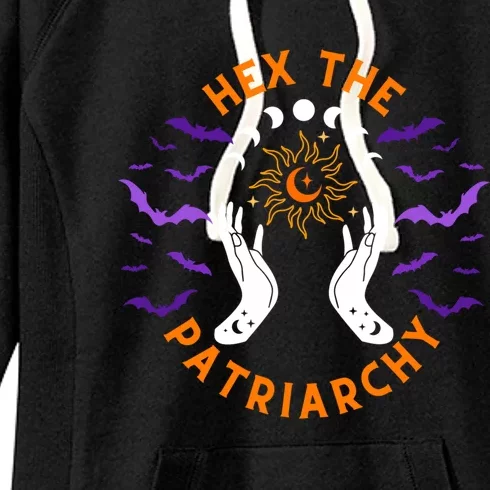 Feminist Witch Hex The Patriarchy Halloween Witch Vibes Great Gift Women's Fleece Hoodie