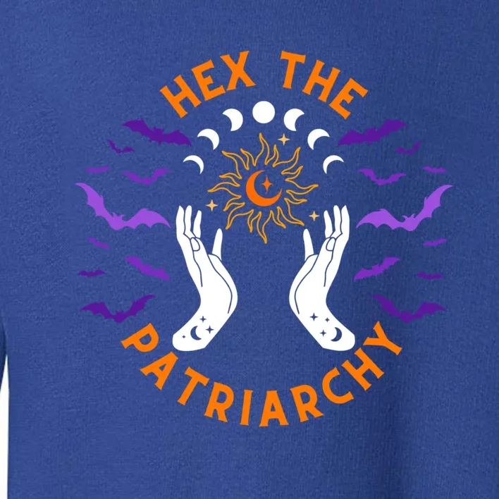 Feminist Witch Hex The Patriarchy Halloween Witch Vibes Great Gift Toddler Sweatshirt