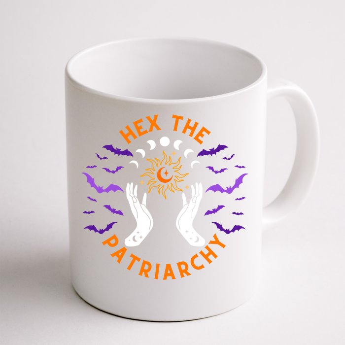 Feminist Witch Hex The Patriarchy Halloween Witch Vibes Great Gift Front & Back Coffee Mug