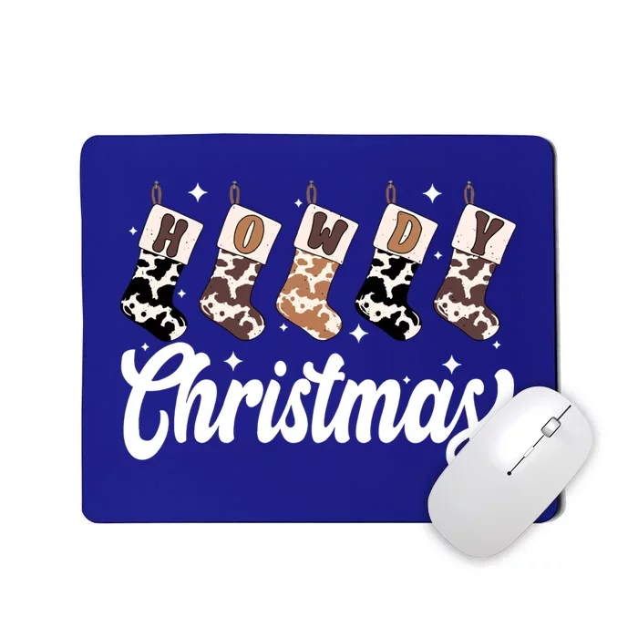 Funny Western Howdy Christmas Socks Cow Cute Xmas Gift Mousepad