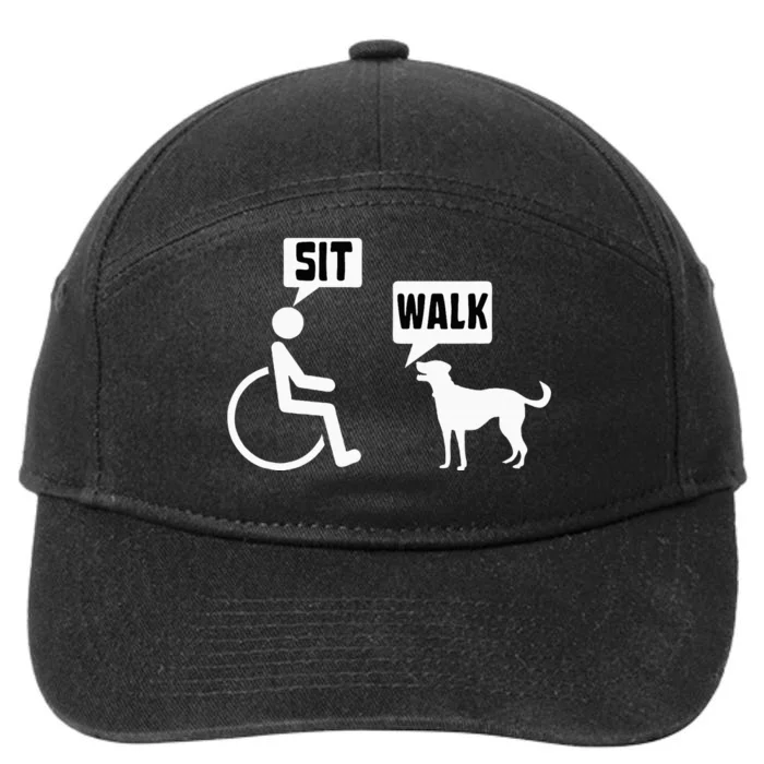 Funny Wheelchair Humor Joke For A Disability In A Wheelchair 7-Panel Snapback Hat