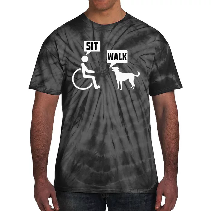 Funny Wheelchair Humor Joke For A Disability In A Wheelchair Tie-Dye T-Shirt