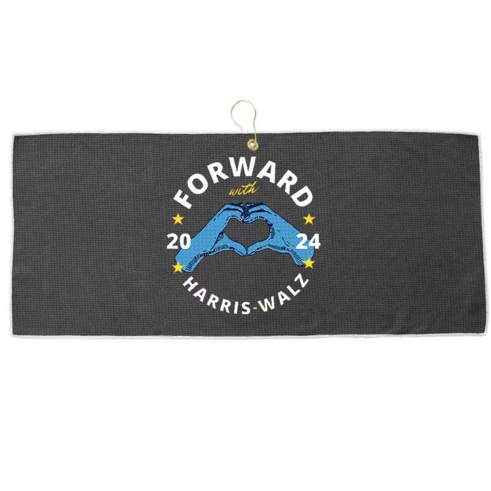 Forward With Harris Walz Large Microfiber Waffle Golf Towel