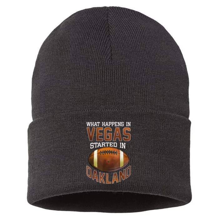 Funny What Happens American Football Fans Sustainable Knit Beanie