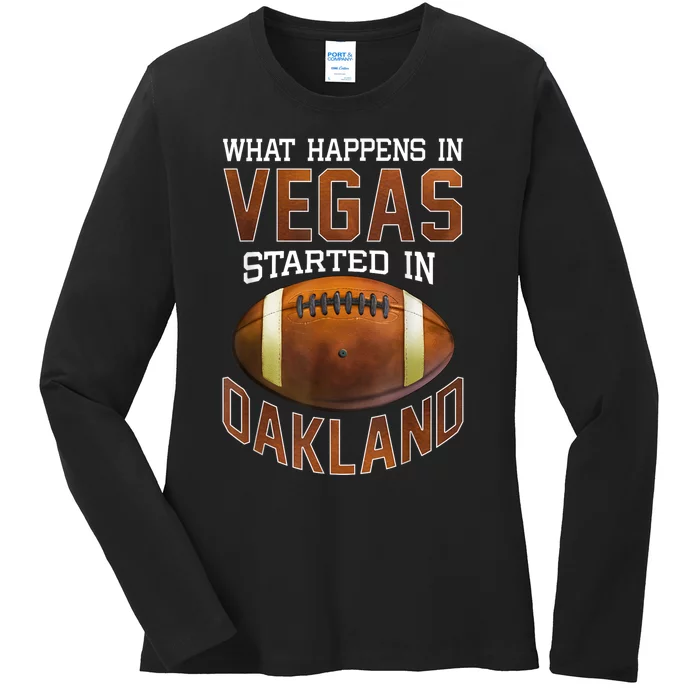 Funny What Happens American Football Fans Ladies Long Sleeve Shirt