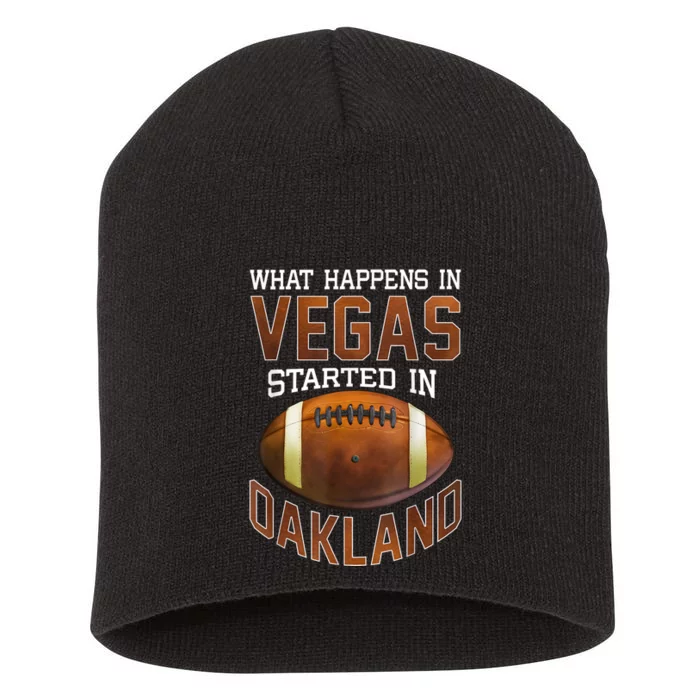 Funny What Happens American Football Fans Short Acrylic Beanie