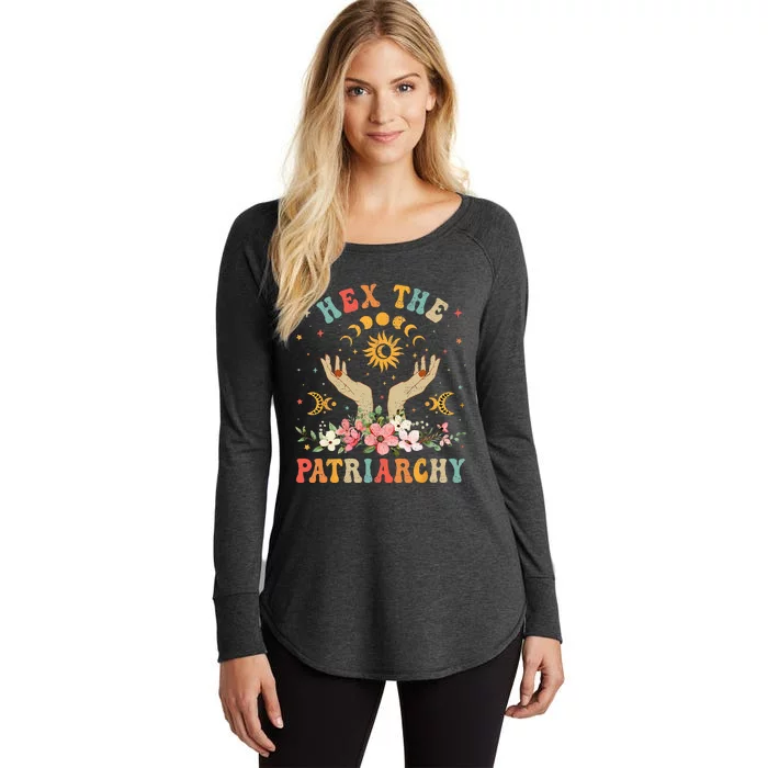 Feminist Witch Hex The Patriarchy Halloween Witch Vibes Women's Perfect Tri Tunic Long Sleeve Shirt