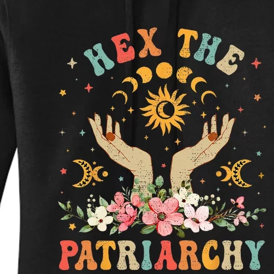 Feminist Witch Hex The Patriarchy Halloween Witch Vibes Women's Pullover Hoodie