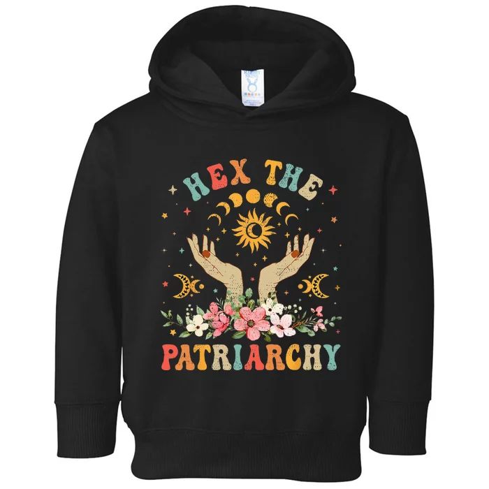 Feminist Witch Hex The Patriarchy Halloween Witch Vibes Toddler Hoodie