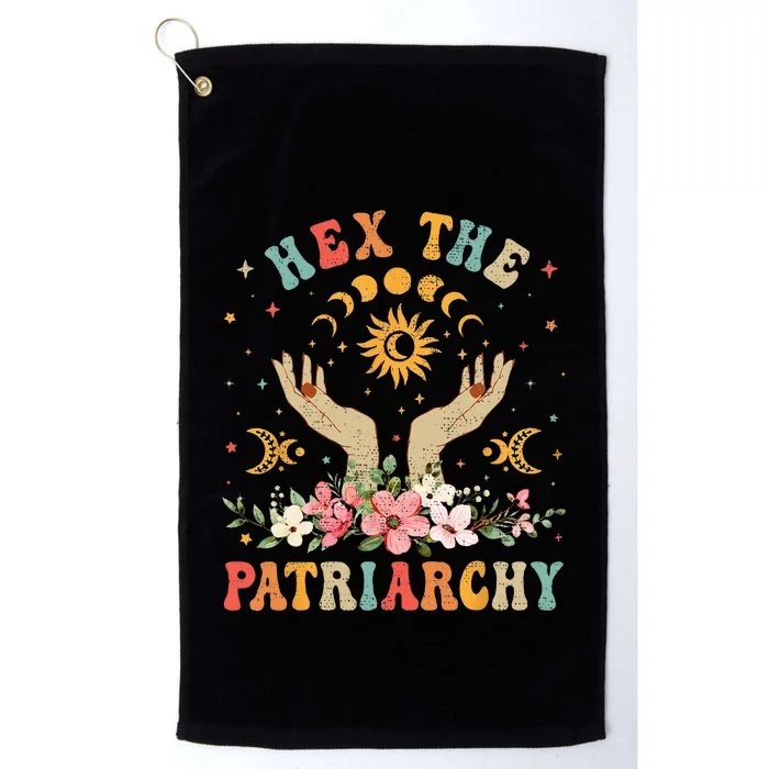 Feminist Witch Hex The Patriarchy Halloween Witch Vibes Platinum Collection Golf Towel