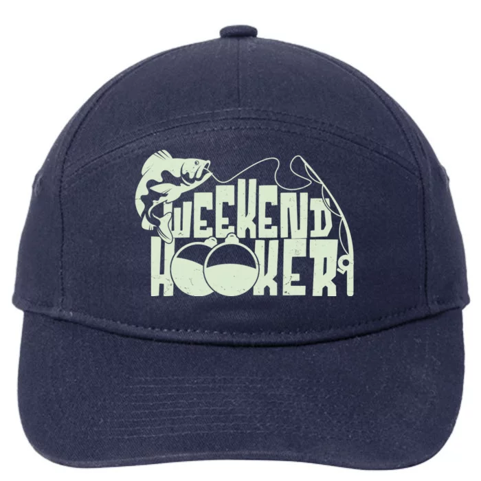 Funny Weekend Hooker Fishing Fan 7-Panel Snapback Hat