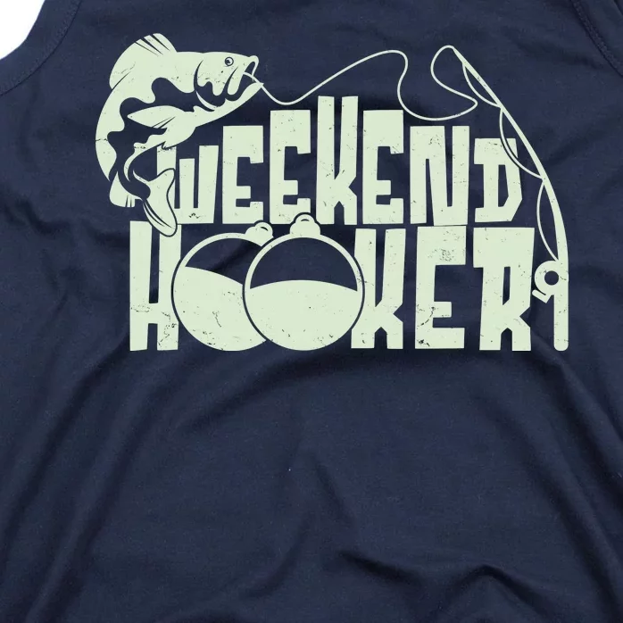 Funny Weekend Hooker Fishing Fan Tank Top