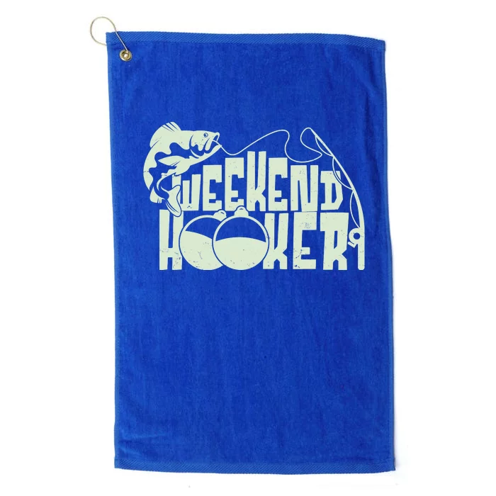 Funny Weekend Hooker Fishing Fan Platinum Collection Golf Towel