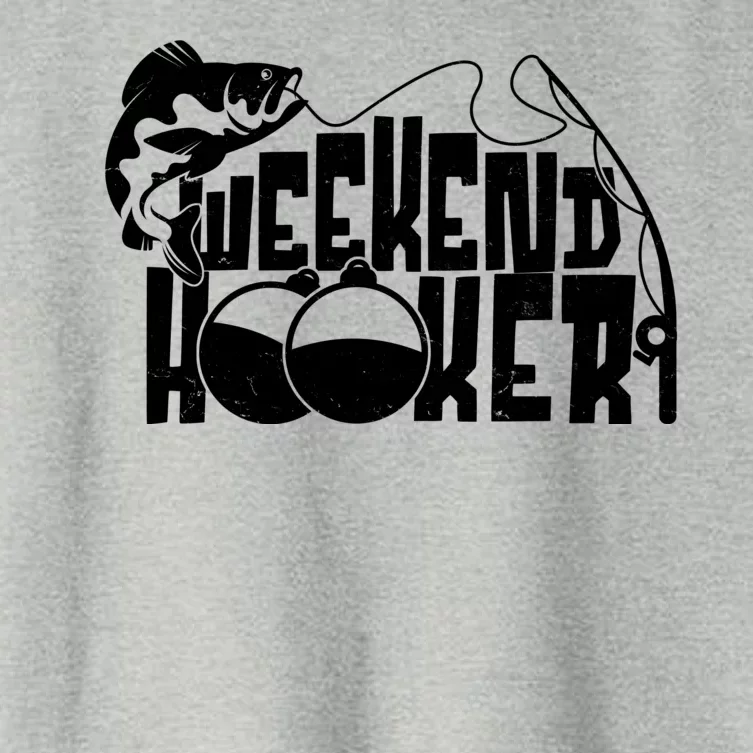 Funny Weekend Hooker Fishing Fan Women's Crop Top Tee