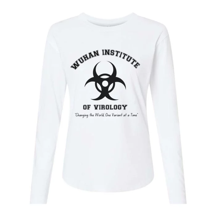 Funny Wuhan Institute Of Virology Anti Mask Mandate Stand Up for Medical Freedom Womens Cotton Relaxed Long Sleeve T-Shirt