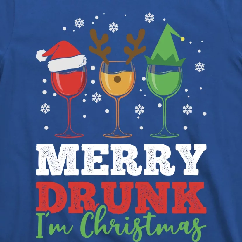 Funny Wine Ing Holiday Xmas Merry Drunk IM Christmas Great Gift T-Shirt