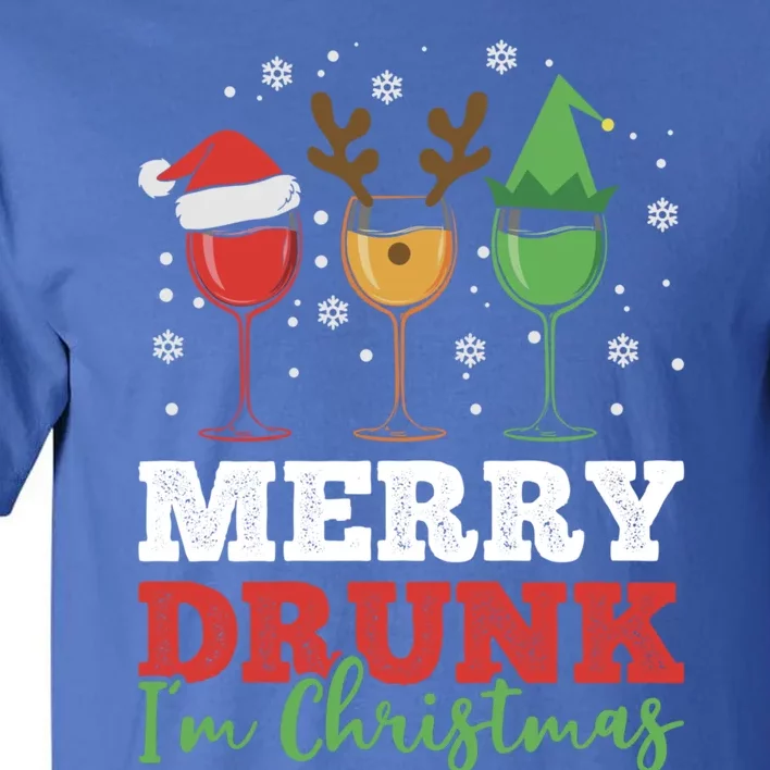 Funny Wine Ing Holiday Xmas Merry Drunk IM Christmas Great Gift Tall T-Shirt