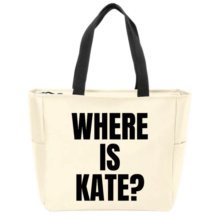 Funny Where Is Kate Royal Family Kate Middleton Zip Tote Bag