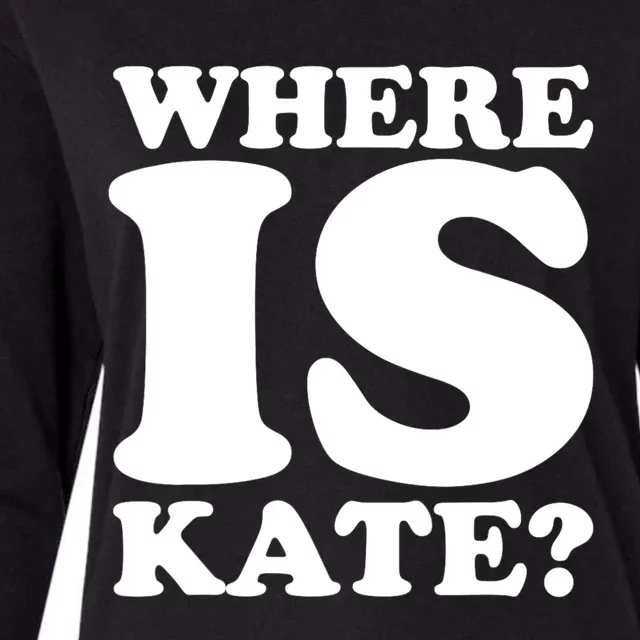 Funny Where Is Kate Royal Family Kate Middleton Womens Cotton Relaxed Long Sleeve T-Shirt