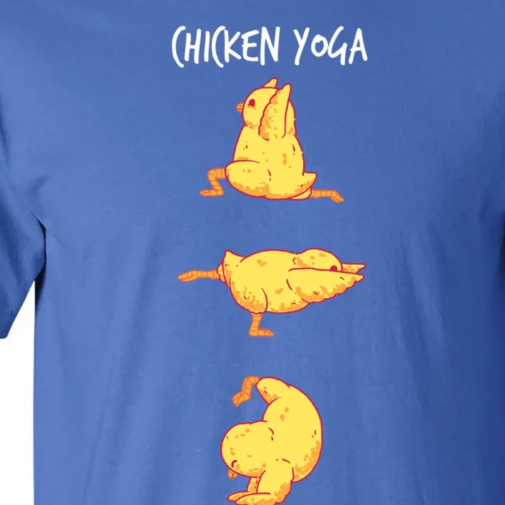 Funny Workout Inhale Exhale Quote Chicken Yoga Pose Gift Tall T-Shirt