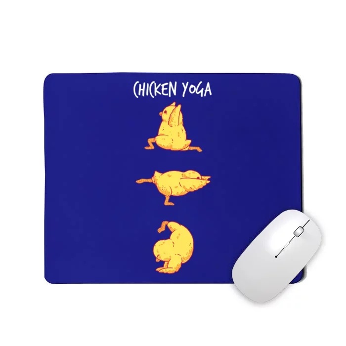 Funny Workout Inhale Exhale Quote Chicken Yoga Pose Gift Mousepad