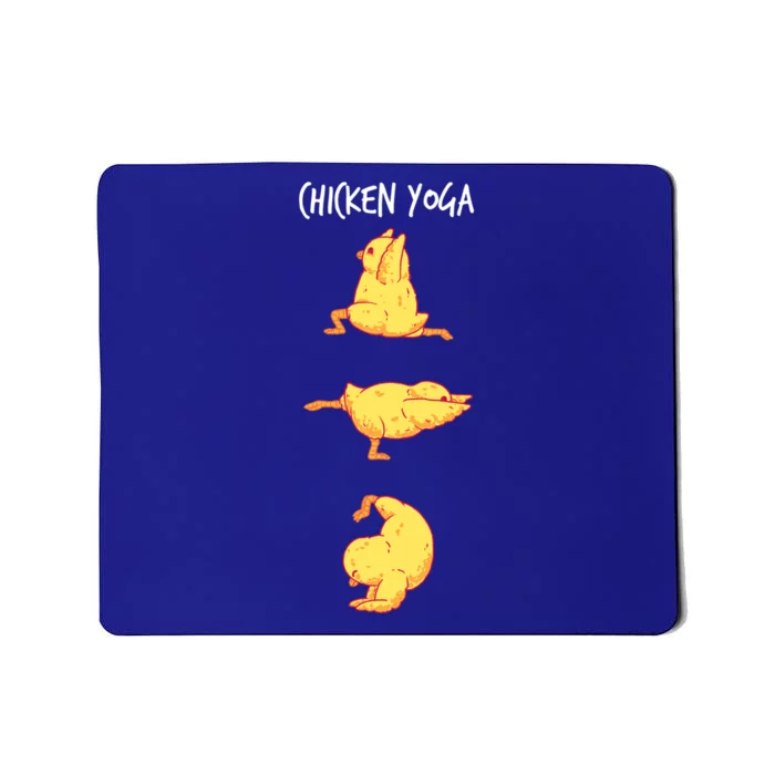 Funny Workout Inhale Exhale Quote Chicken Yoga Pose Gift Mousepad