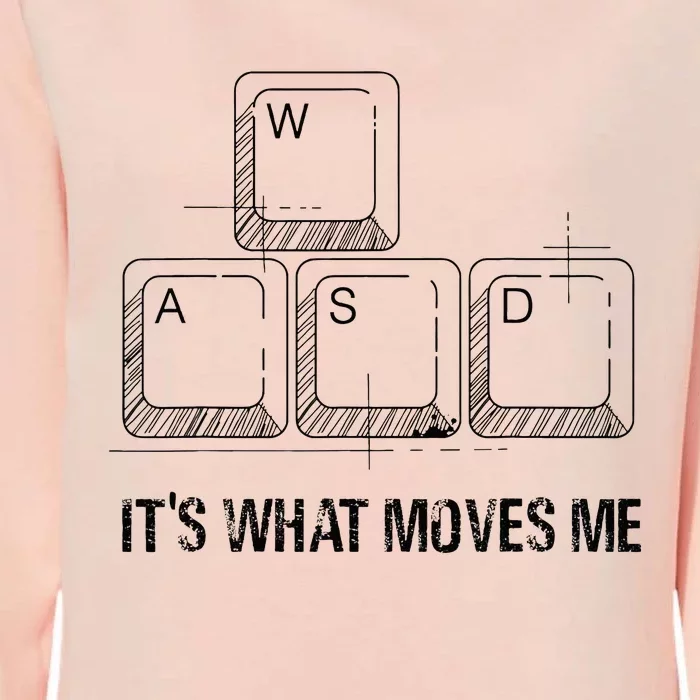 Funny Wasd Its What Moves Me Video Games Gamer Pc Gaming Womens California Wash Sweatshirt