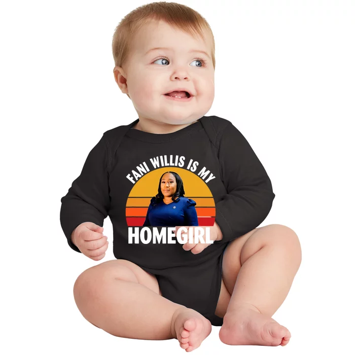 Fani Willis Is My Homegirl Baby Long Sleeve Bodysuit