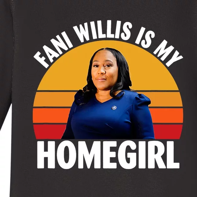 Fani Willis Is My Homegirl Baby Long Sleeve Bodysuit