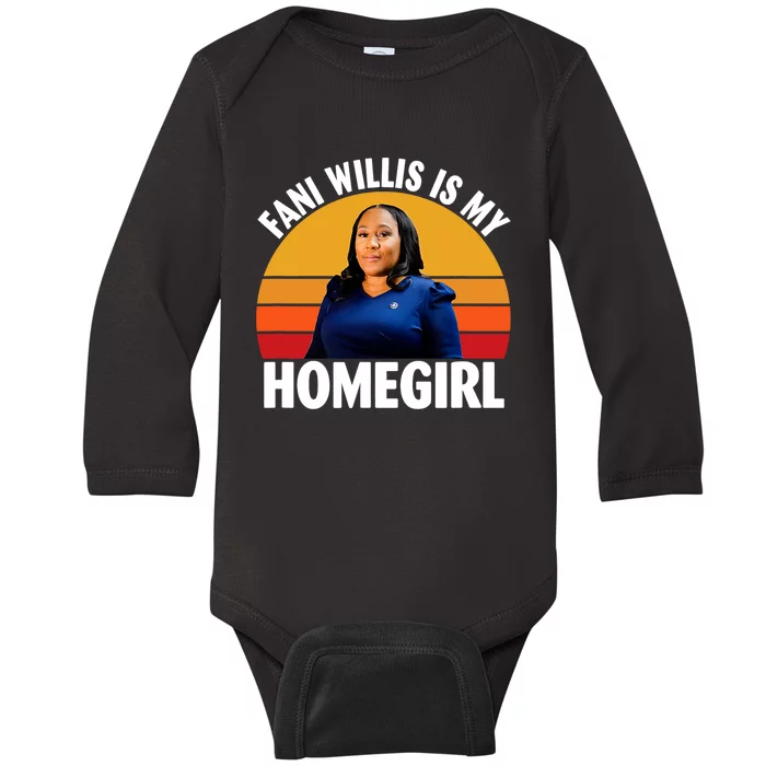 Fani Willis Is My Homegirl Baby Long Sleeve Bodysuit