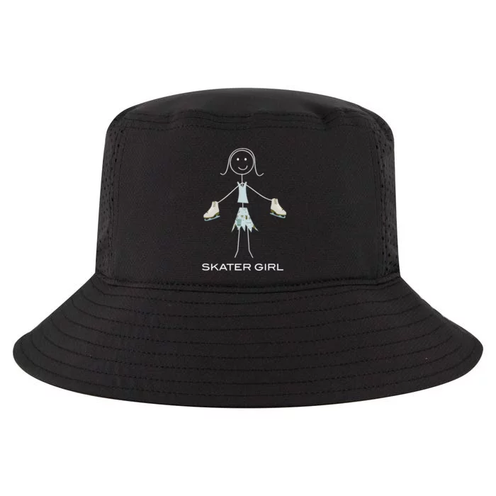 Funny Wo Ice Skating, Girl Figure Skater Cool Comfort Performance Bucket Hat