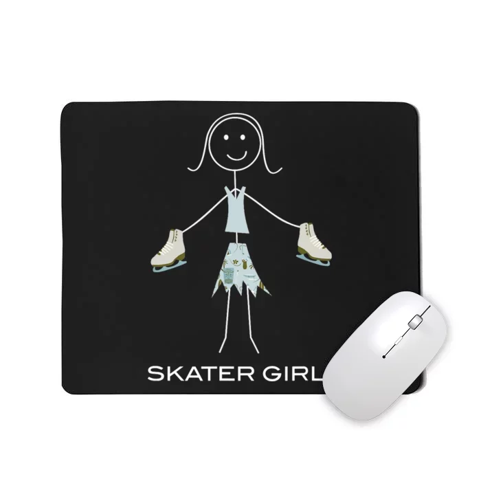 Funny Wo Ice Skating, Girl Figure Skater Mousepad