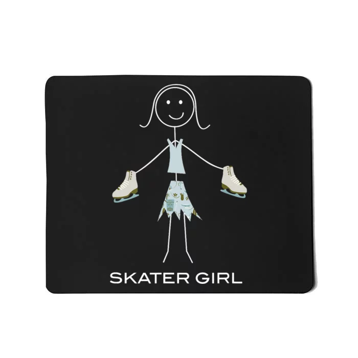 Funny Wo Ice Skating, Girl Figure Skater Mousepad