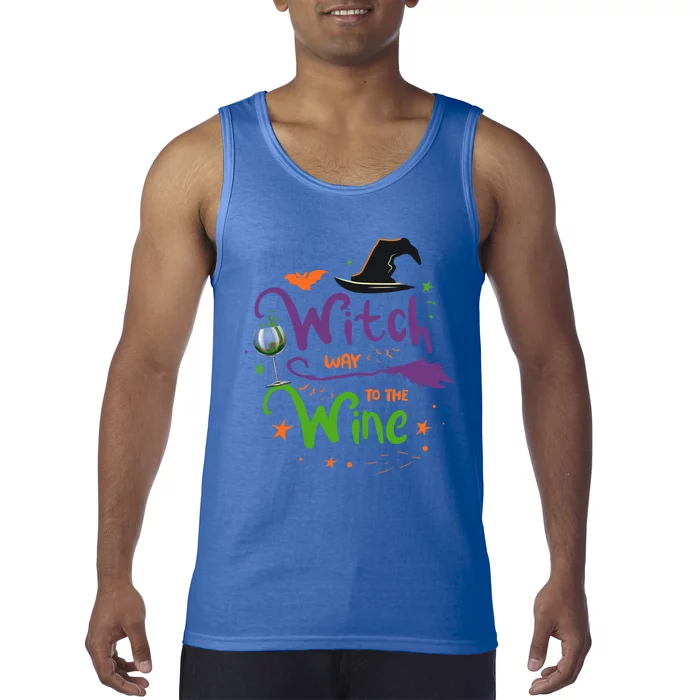 Funny Wine Ing Witches Witch Way To The Wine Halloween Cool Gift Tank Top