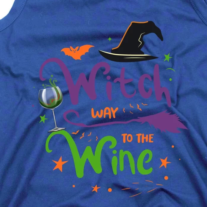 Funny Wine Ing Witches Witch Way To The Wine Halloween Cool Gift Tank Top